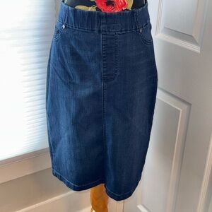 Liverpool Denim Pencil Skirt